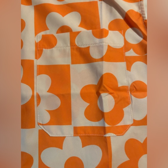 NWT Floral Orange Set. Shirt Buttons Down $ Wide Leg Pant. S, M, L, XL and XXL. - Picture 6 of 16